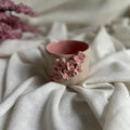 Handmade Cream and Pink Sakura Ceramic Tumbler 160 ml